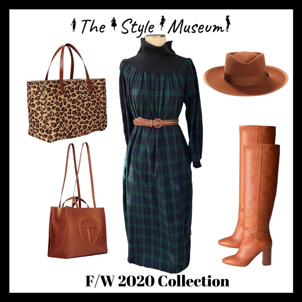 Vintage Plaid House Maxi Dress